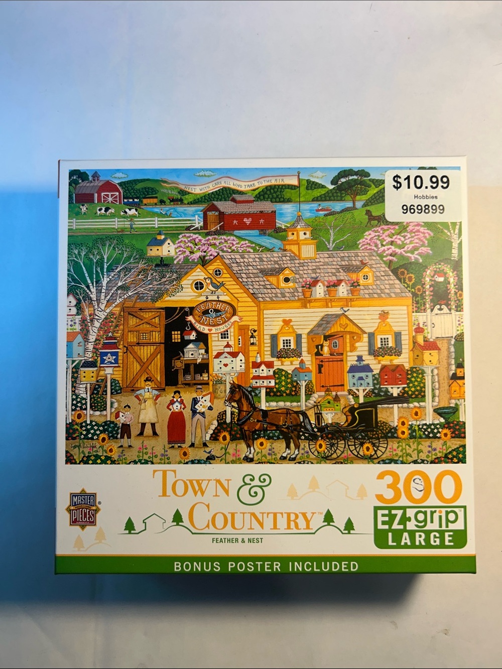 Master Pieces Town & Country Feather & Nest 300-Piece Puzzle - Yellow & Green